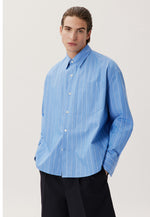 Lade das Bild in den Galerie-Viewer, Studio Oversized Shirt Mittelblau
