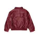 Lade das Bild in den Galerie-Viewer, Racing Leather Jacket Burgundy