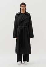Lade das Bild in den Galerie-Viewer, Studio Trench Coat Black