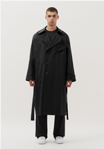 Lade das Bild in den Galerie-Viewer, Studio Trench Coat Black