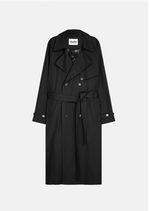 Lade das Bild in den Galerie-Viewer, Studio Trench Coat Black
