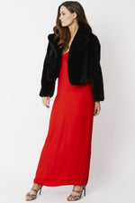 Lade das Bild in den Galerie-Viewer, Faux Fur Jacket Black