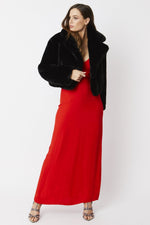 Lade das Bild in den Galerie-Viewer, Faux Fur Jacket Black