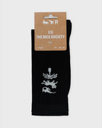 Lade das Bild in den Galerie-Viewer, AVY Organic Crew Socks Black/White