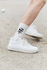 Lade das Bild in den Galerie-Viewer, AVY Organic Crew Socks Ecru/Black