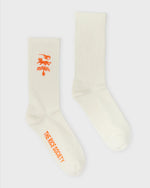 Lade das Bild in den Galerie-Viewer, AVY Organic Crew Socks Ecru/Orange