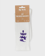 Lade das Bild in den Galerie-Viewer, AVY Organic Crew Socks White/Purple