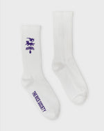Lade das Bild in den Galerie-Viewer, AVY Organic Crew Socks White/Purple