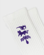Lade das Bild in den Galerie-Viewer, AVY Organic Crew Socks White/Purple