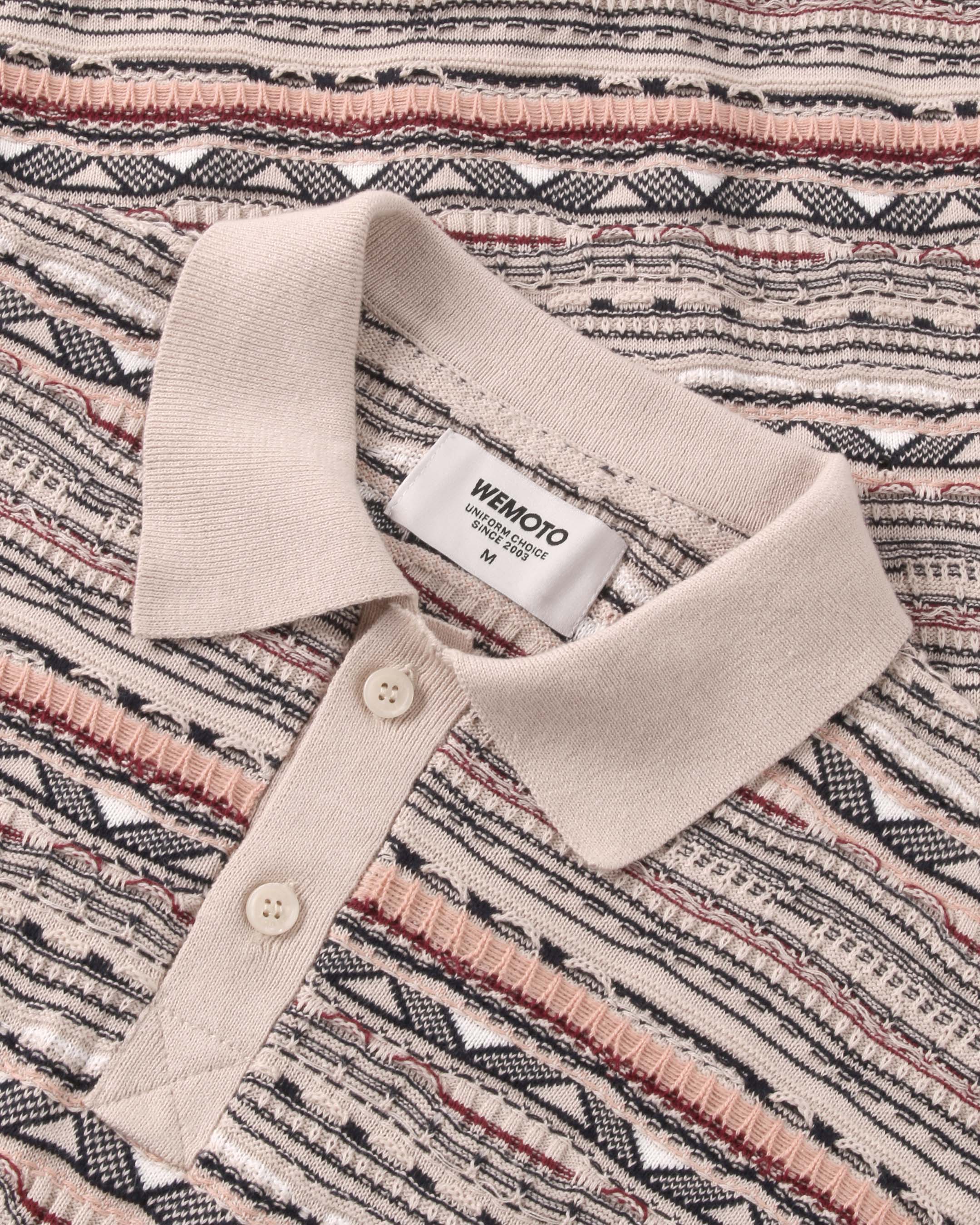 Jacquard Knit Polo Shirt Multicolour
