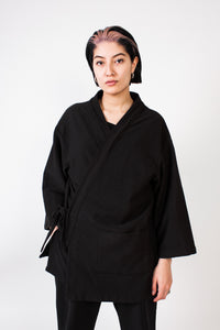 Black Sweat Kimono