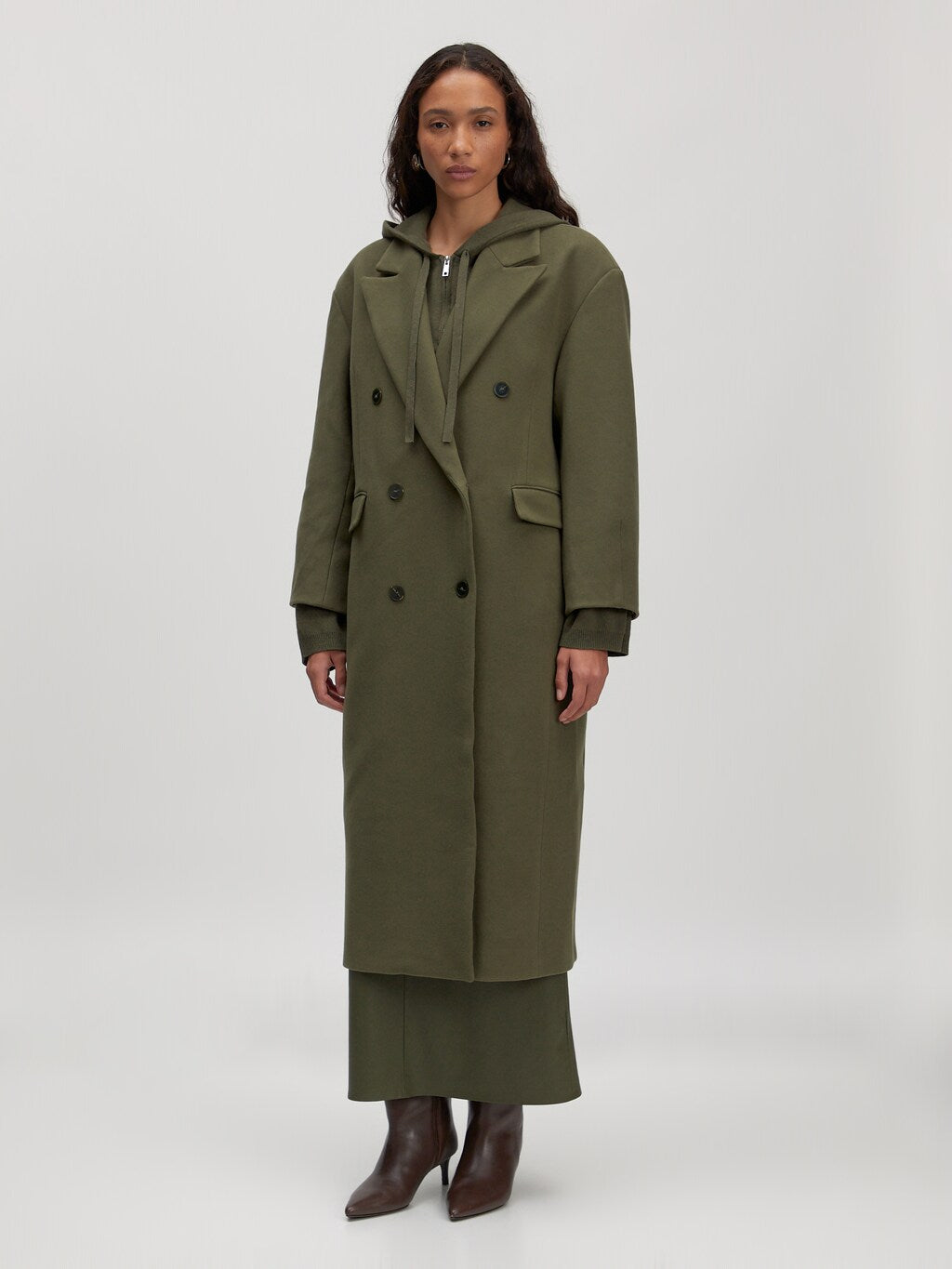 Leana Coat Grape Leaf