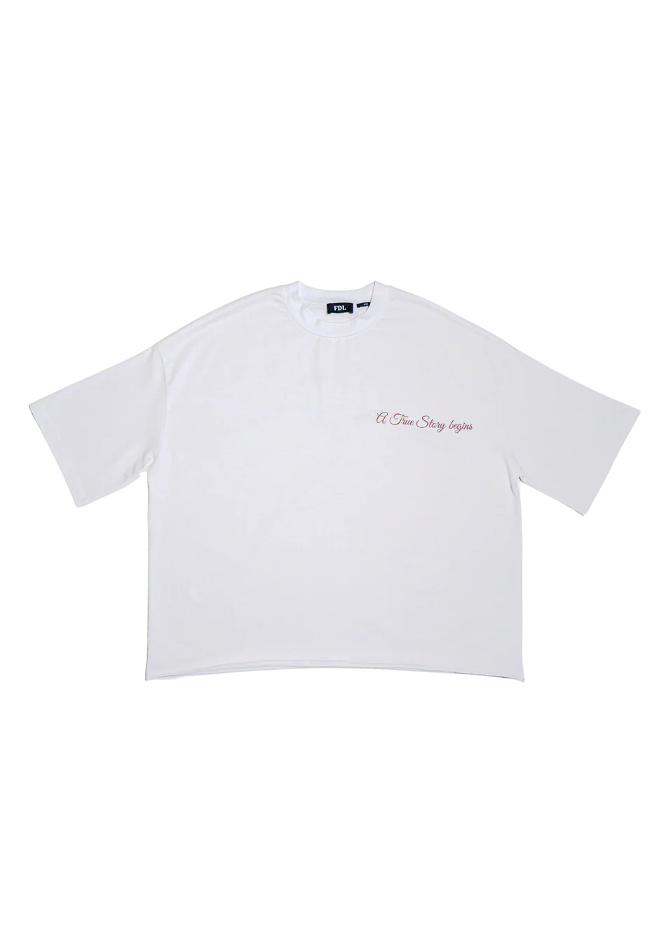 True Story Embroidery T-Shirt White