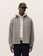 Lade das Bild in den Galerie-Viewer, Lennon Wool Pinstripe Overshrt Grey
