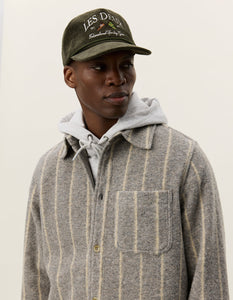 Lennon Wool Pinstripe Overshrt Grey