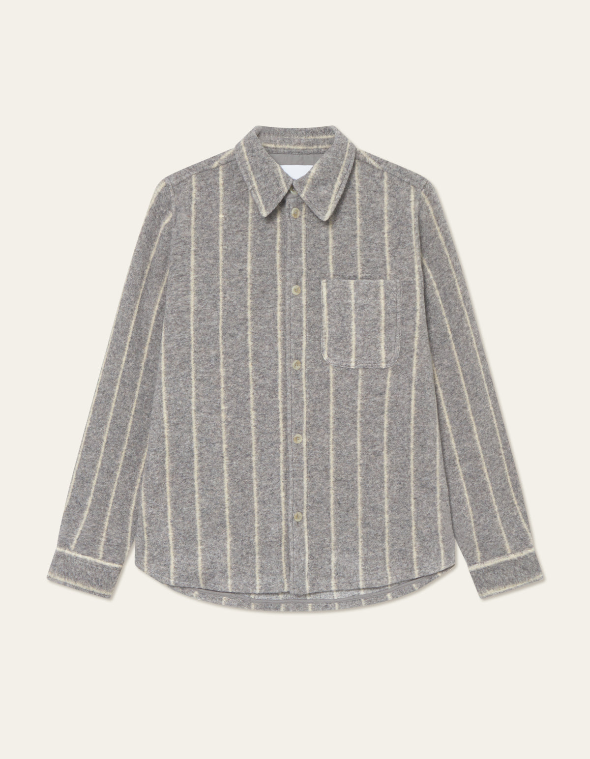 Lennon Wool Pinstripe Overshrt Grey