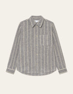 Lade das Bild in den Galerie-Viewer, Lennon Wool Pinstripe Overshrt Grey
