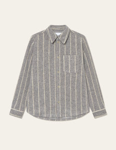 Lennon Wool Pinstripe Overshrt Grey