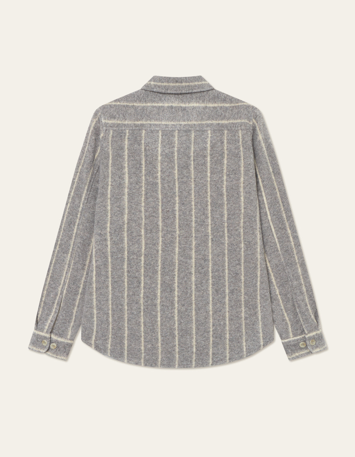 Lennon Wool Pinstripe Overshrt Grey