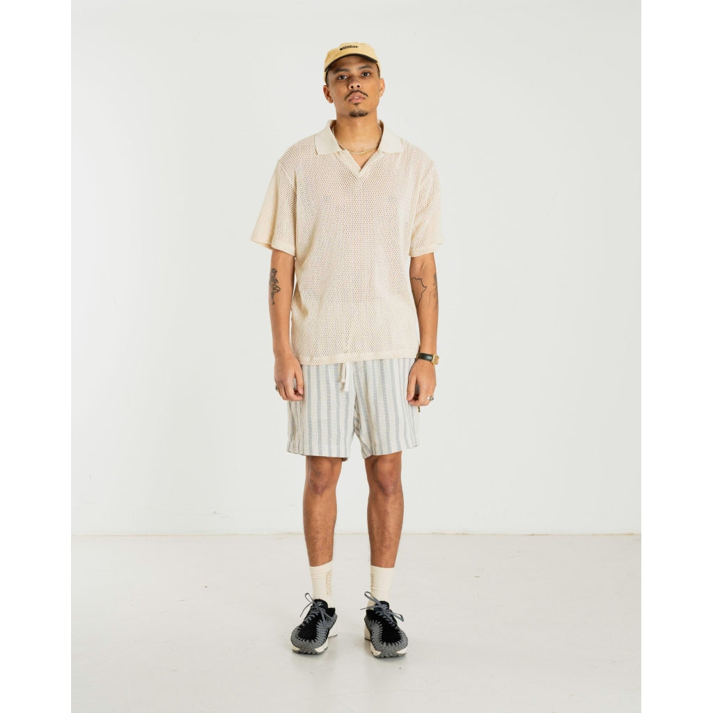Moul Mesh Polo Off White