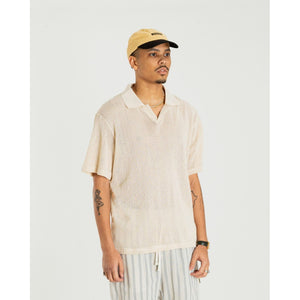 Moul Mesh Polo Off White