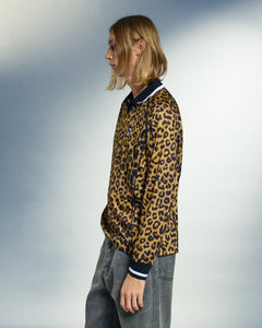 Polo Collar Sports Shirt Leopard Multi