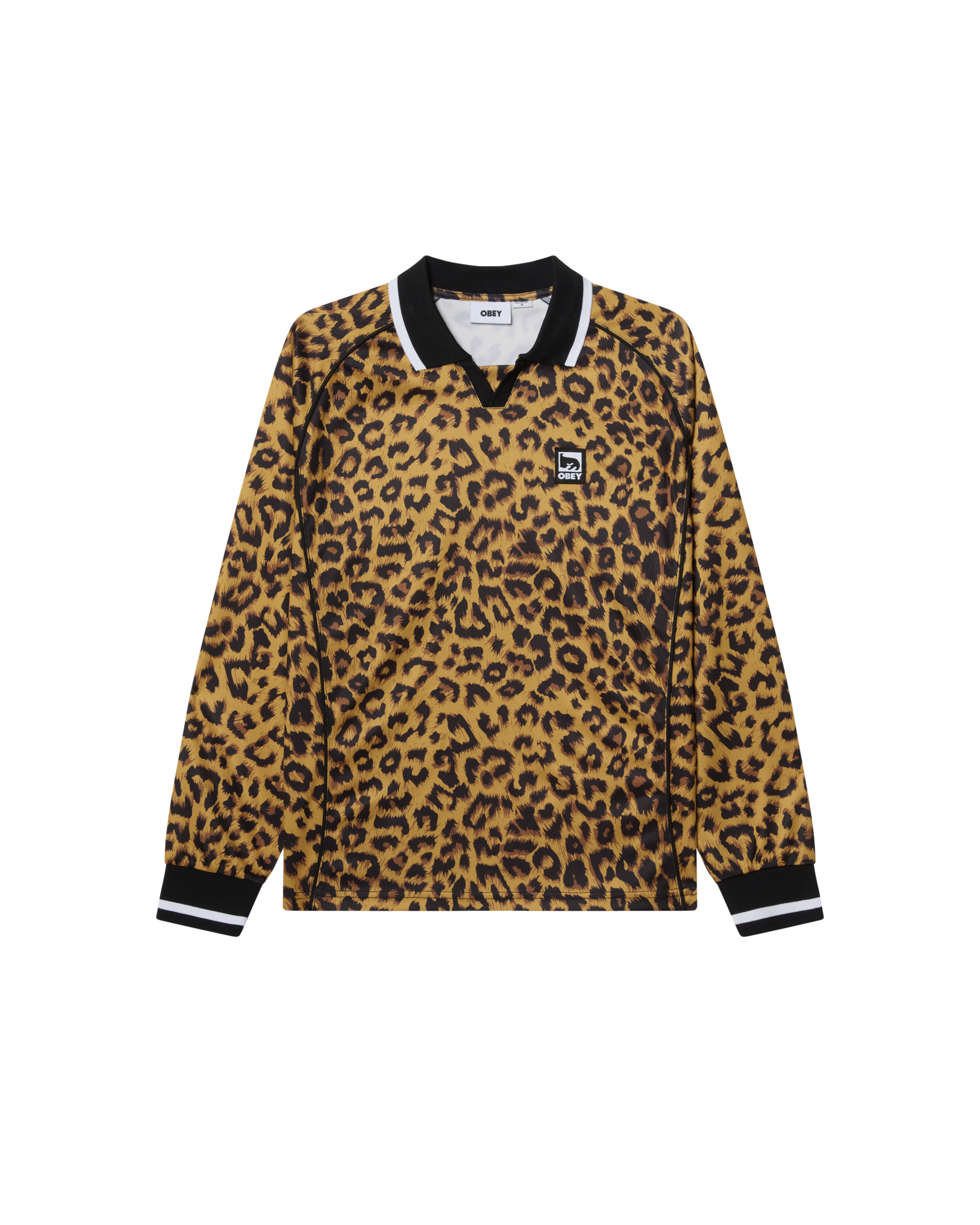Polo Collar Sports Shirt Leopard Multi