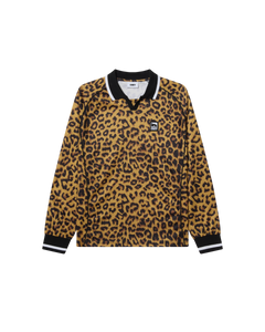 Polo Collar Sports Shirt Leopard Multi