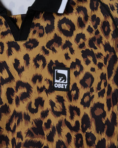 Polo Collar Sports Shirt Leopard Multi