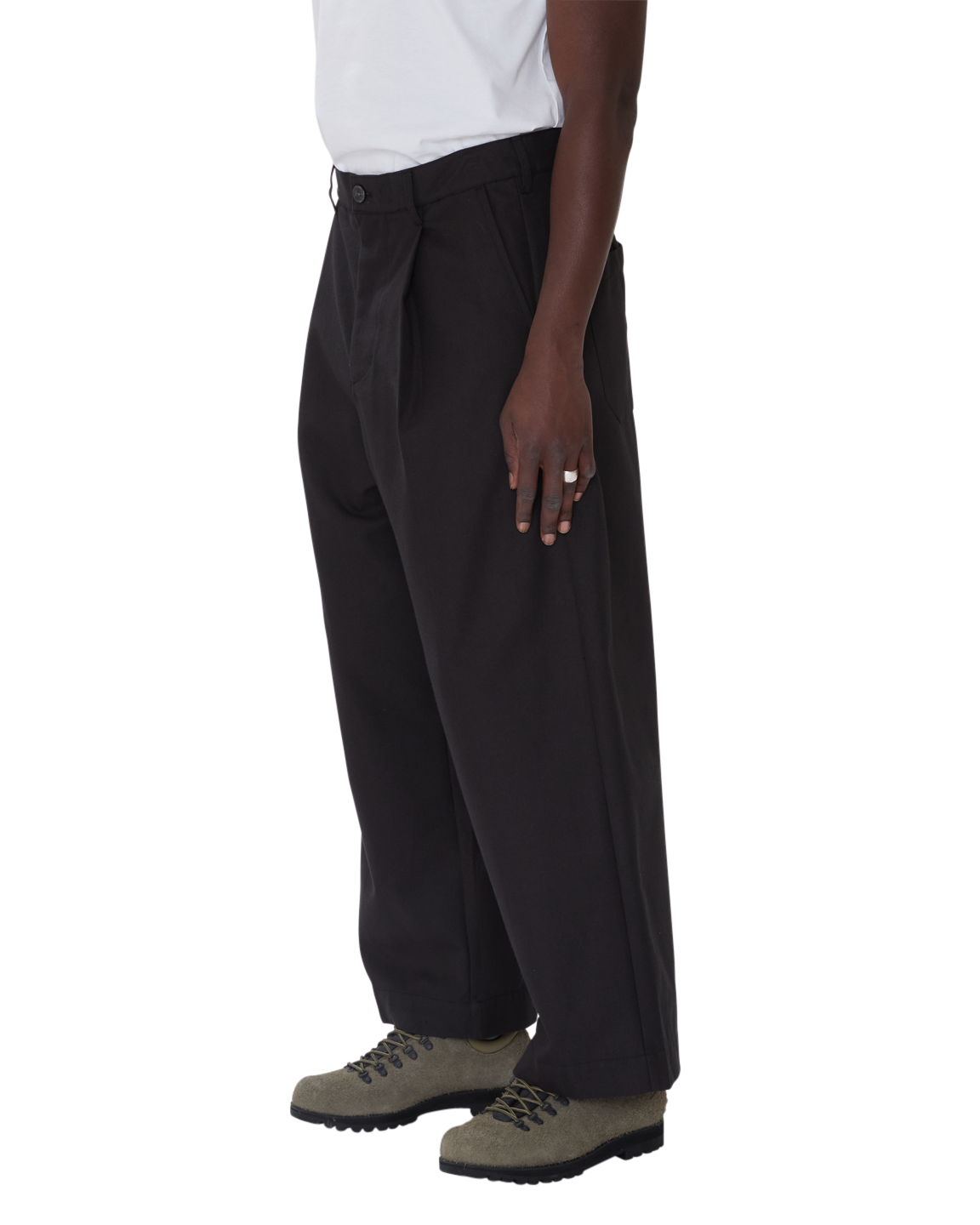 Oliver Pleated Pant Pirate Black