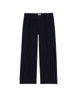 Lade das Bild in den Galerie-Viewer, Dean Stripe Pleated Pants Navy Pinstripe
