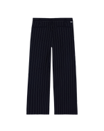 Lade das Bild in den Galerie-Viewer, Dean Stripe Pleated Pants Navy Pinstripe
