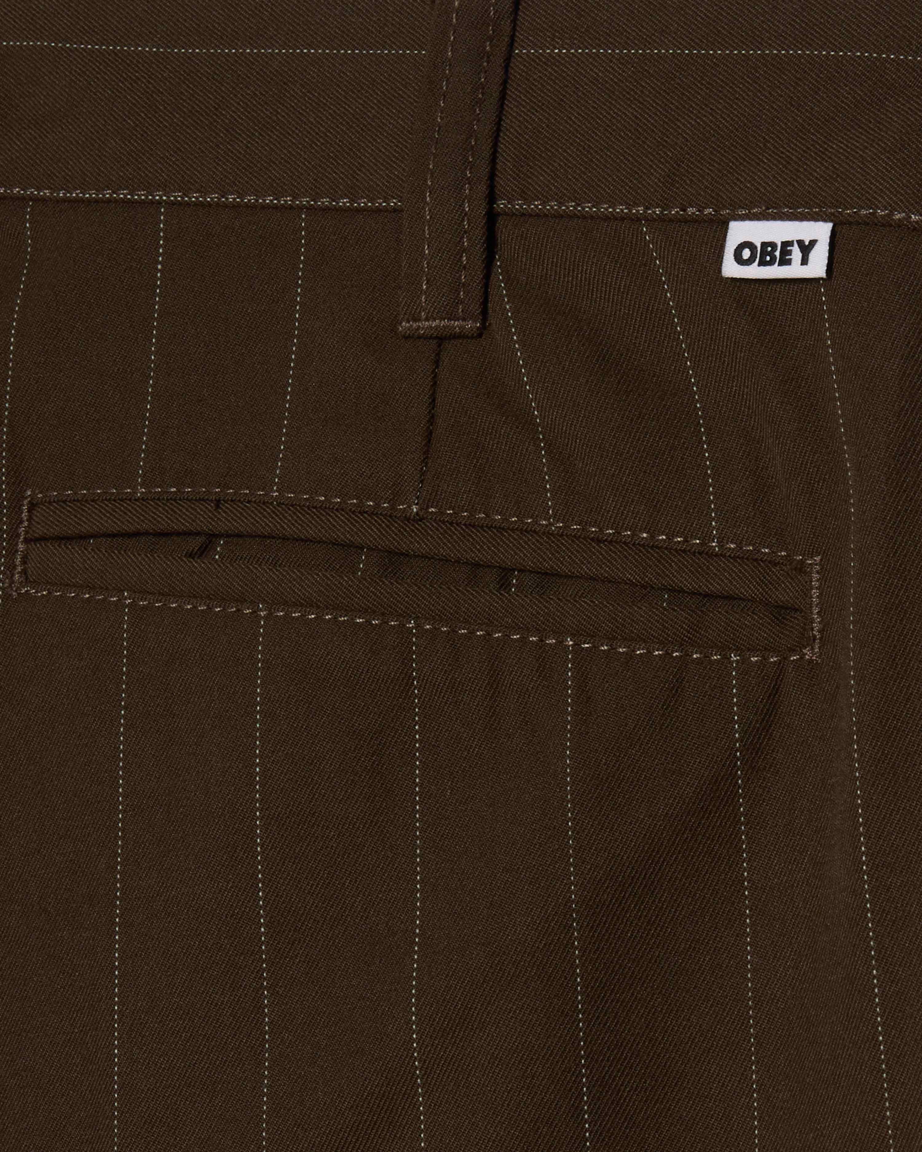 Dean Stripe Pleated Pant Wren