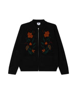 Lade das Bild in den Galerie-Viewer, Floral Zip Cardigan Black
