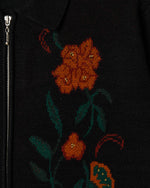 Lade das Bild in den Galerie-Viewer, Floral Zip Cardigan Black
