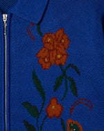 Lade das Bild in den Galerie-Viewer, Floral Zip Cardigan Surf Blue
