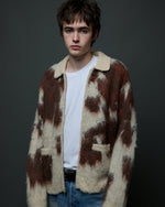Lade das Bild in den Galerie-Viewer, Cow Pattern Zip Sweater Cow Multi

