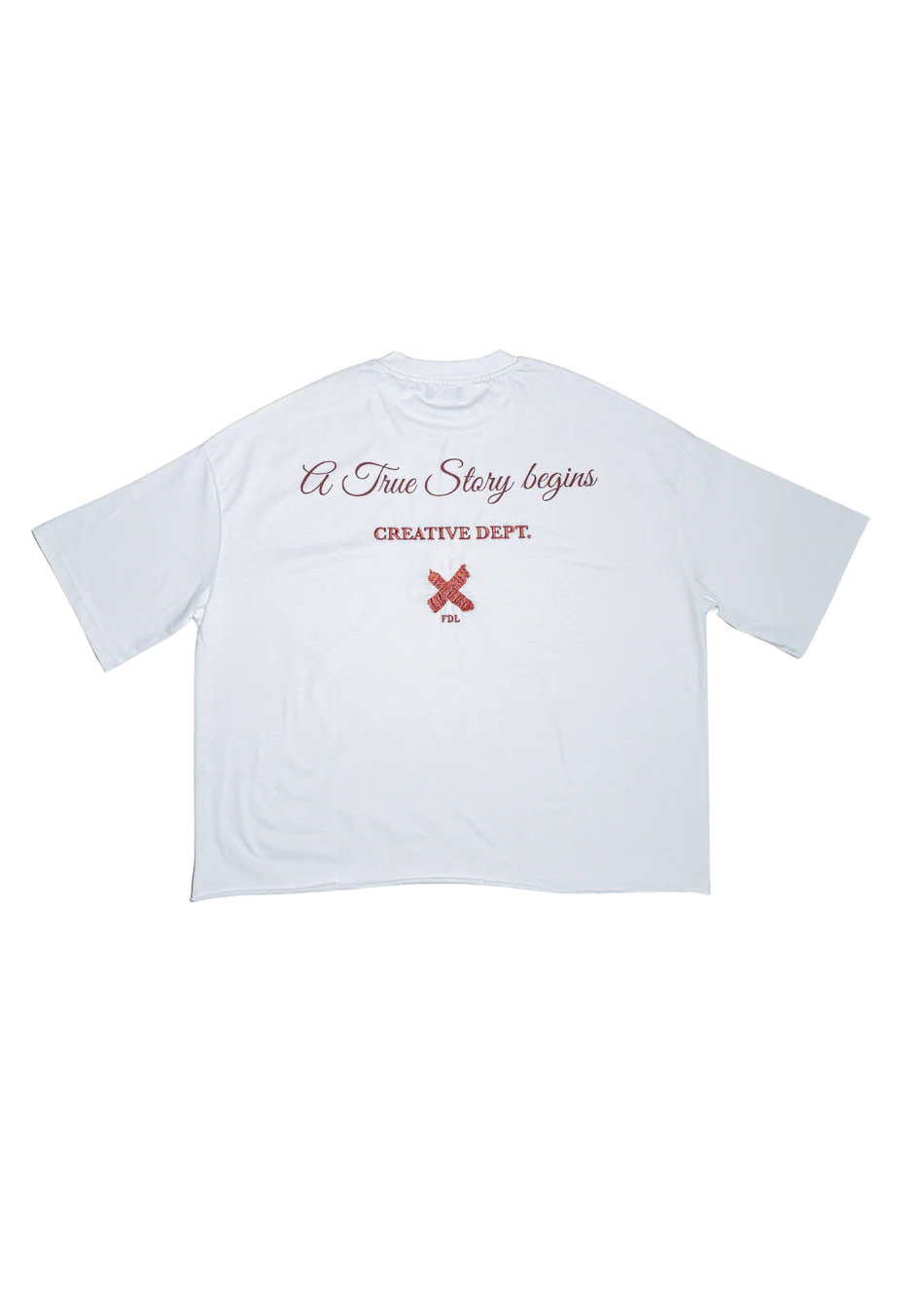 True Story Embroidery T-Shirt White