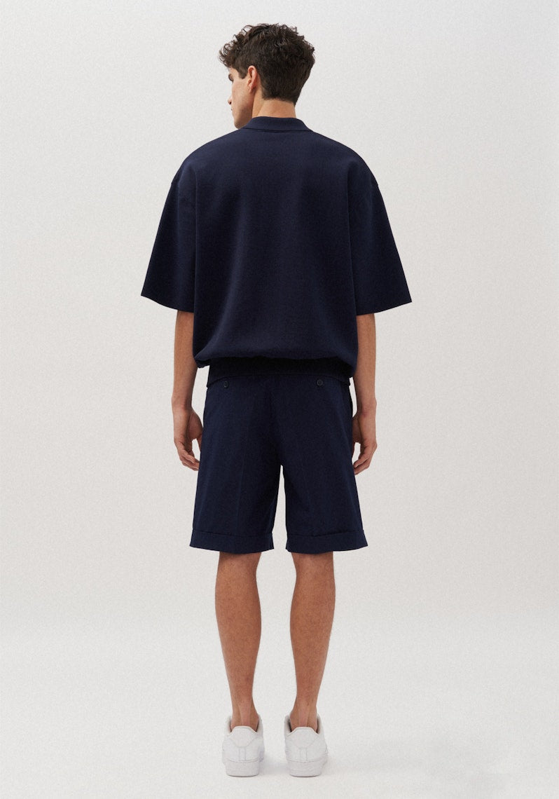 Studio Oversize Polo 1/2 Dunkelblau