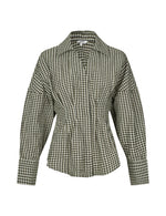 Lade das Bild in den Galerie-Viewer, Isidor Bluse Smoked Olive Check
