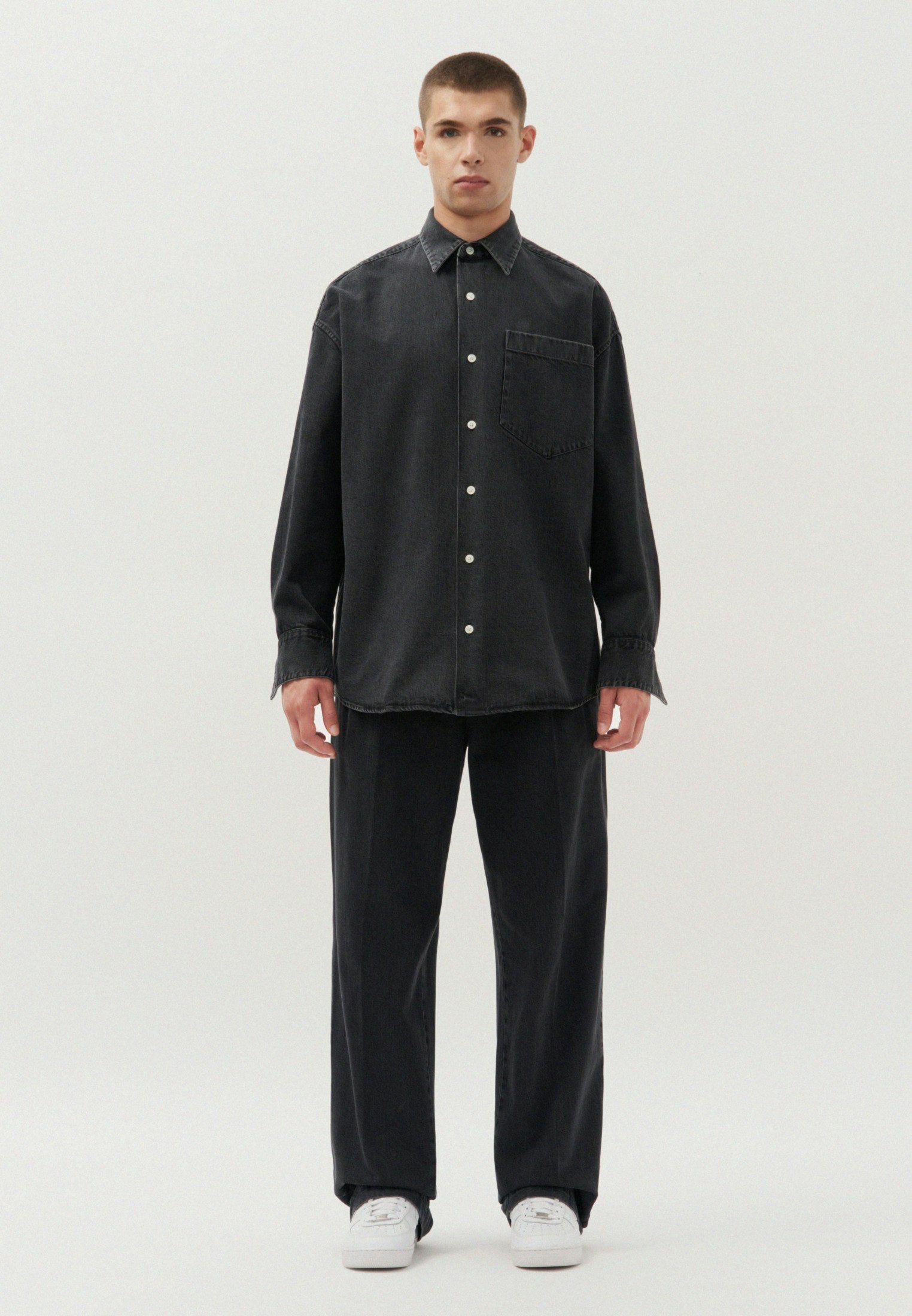 Studio Gender Neutral Denim Shirt Black