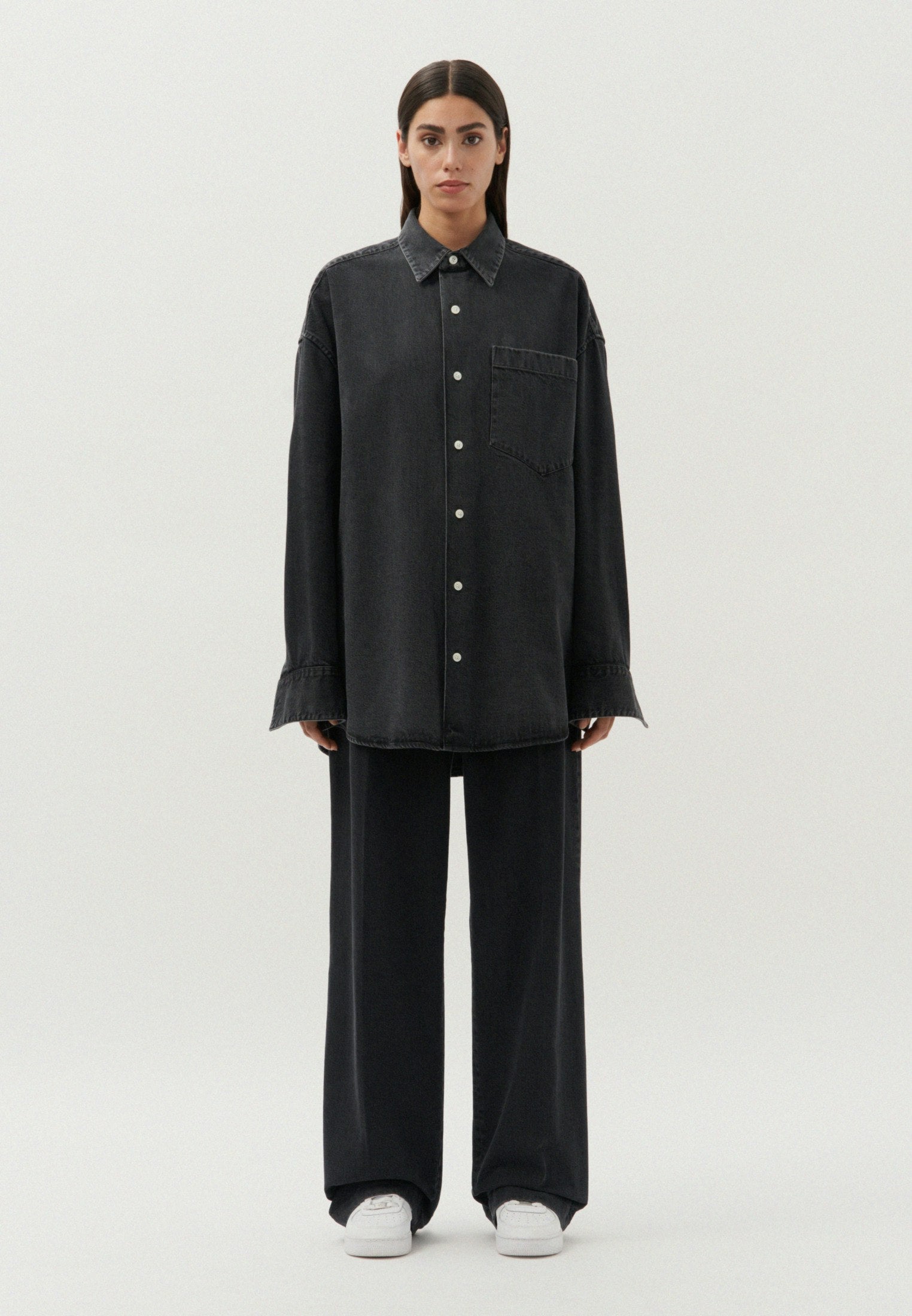 Studio Gender Neutral Denim Shirt Black