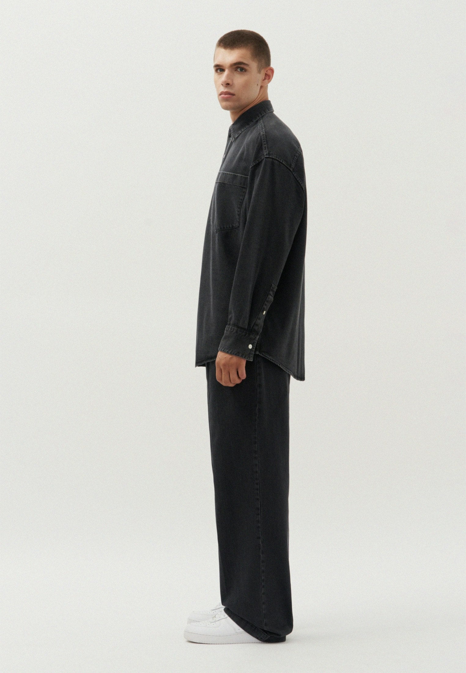 Studio Gender Neutral Denim Shirt Black