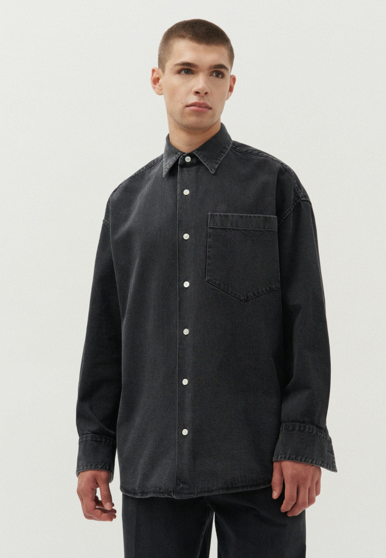 Studio Gender Neutral Denim Shirt Black