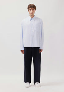 Studio Cropped Shirt Light Blue