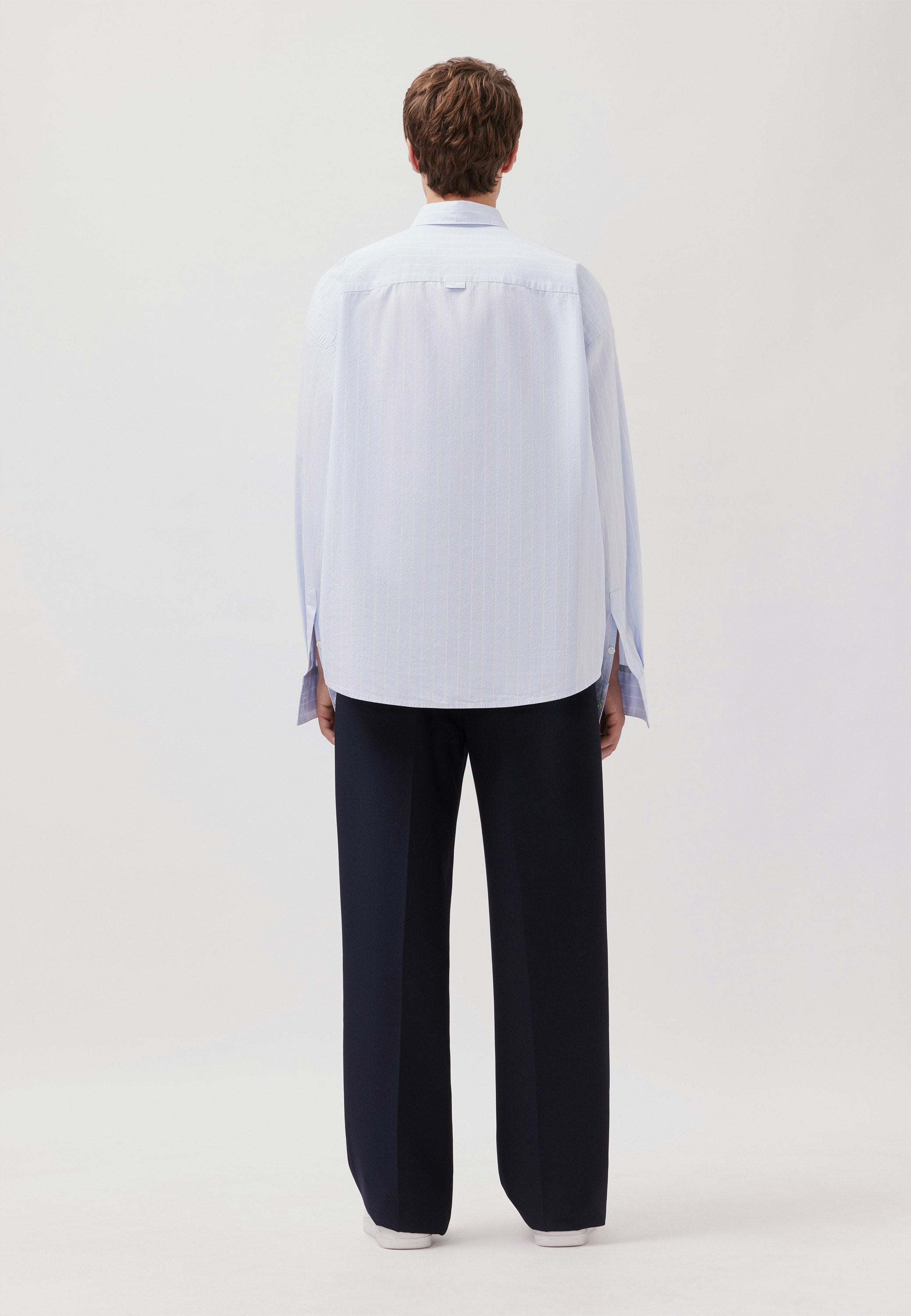Studio Cropped Shirt Light Blue