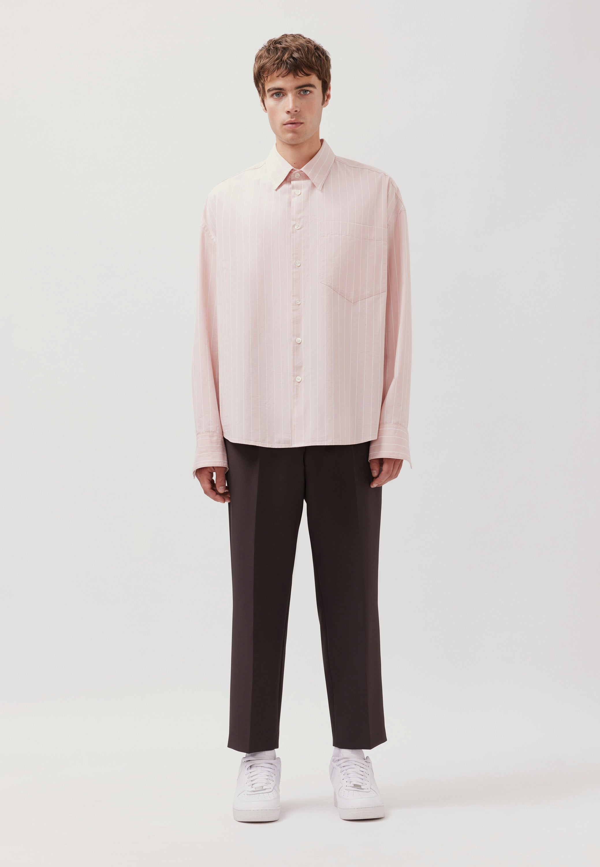 Studio Cropped Shirt Rose Smoke