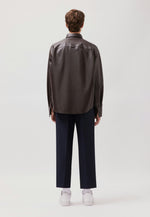 Lade das Bild in den Galerie-Viewer, Studio Leder Overshirt Dark Brown
