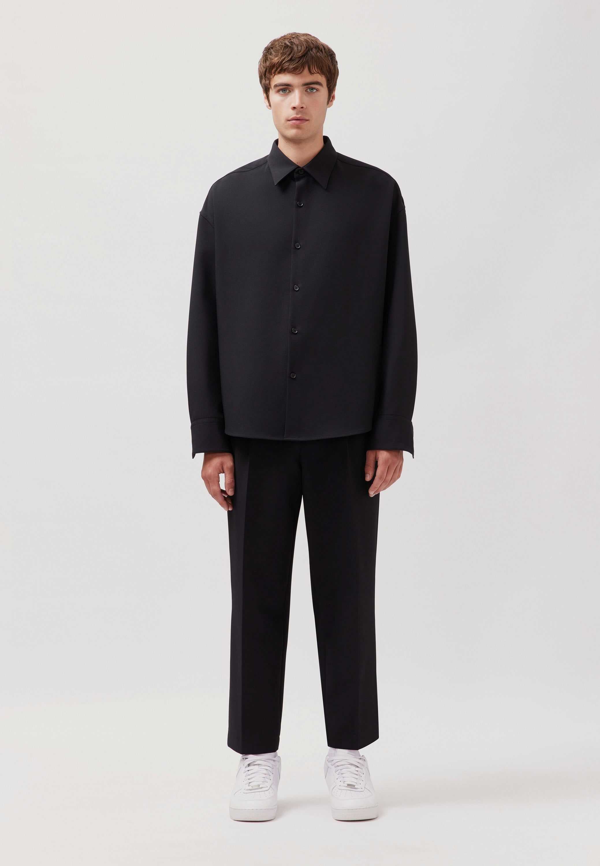 Studio Cropped Shirt Black