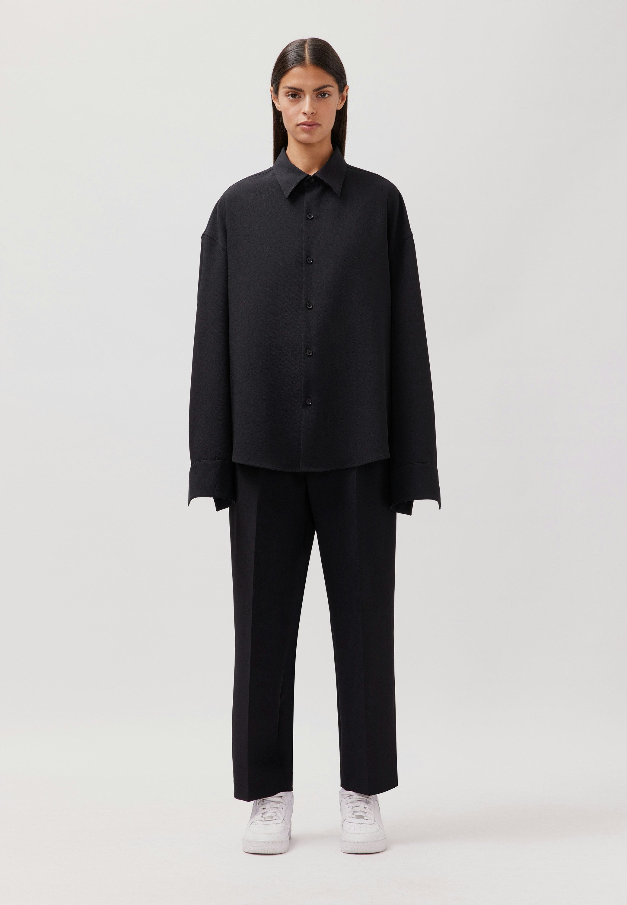 Studio Cropped Shirt Black